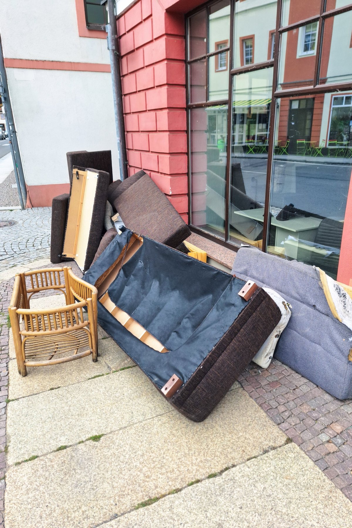 Discarded furniture pile